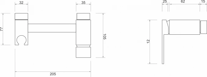 Baterija za tuš kabinu MINOTTI QUADRA 1113