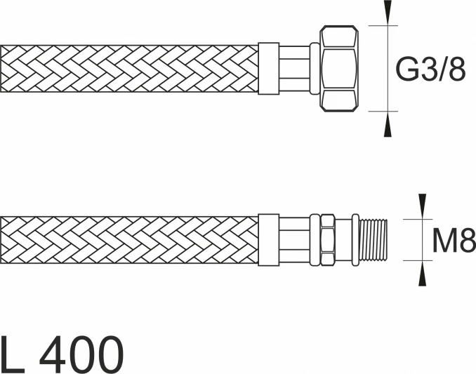 Brinoks crevo SBA baterijsko F3/8''x M10  400