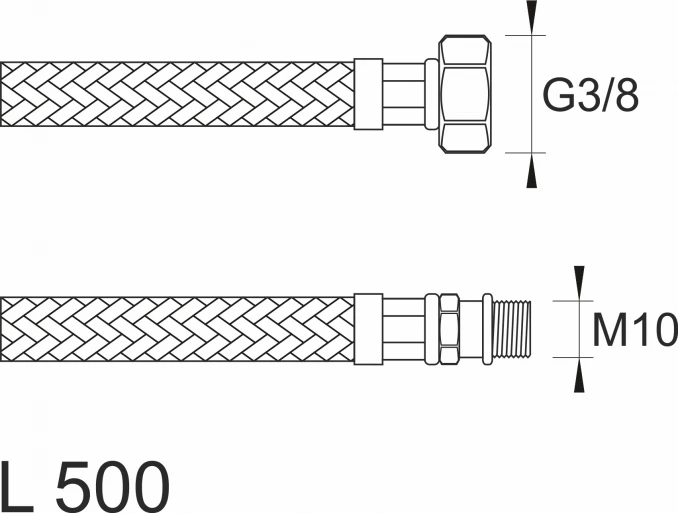 Brinoks crevo SBA baterijsko F3/8''x M10  500