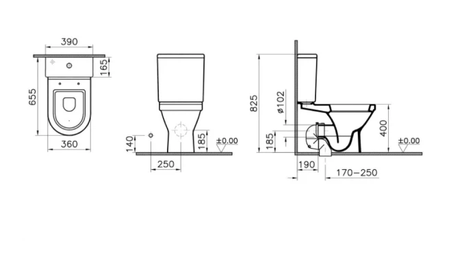 Monoblok VITRA S50 sa duroplast wc daskom vario BTW