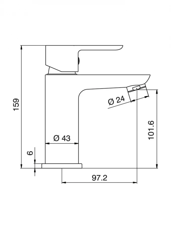 Baterija STELA za lavabo crna-hrom 2312