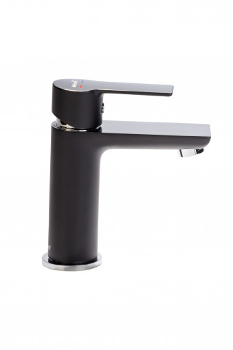 Baterija za lavabo MINOTTI STELA crna / hrom bez POP-UP