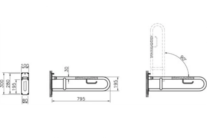 Rukohvat VITRA 80cm sklopivi za invalide