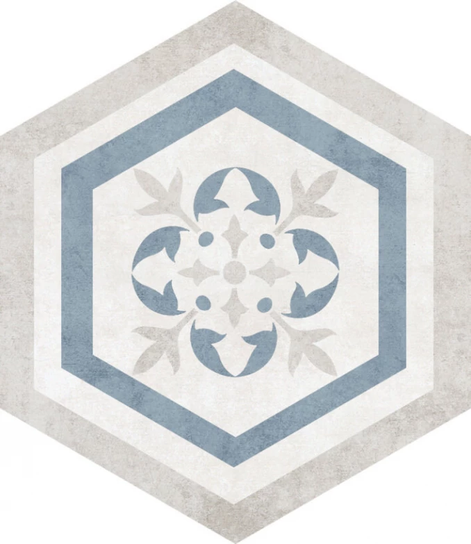 AT. HEX ALPHA MIX-AZUL 25.8X29-Keramicka plocica