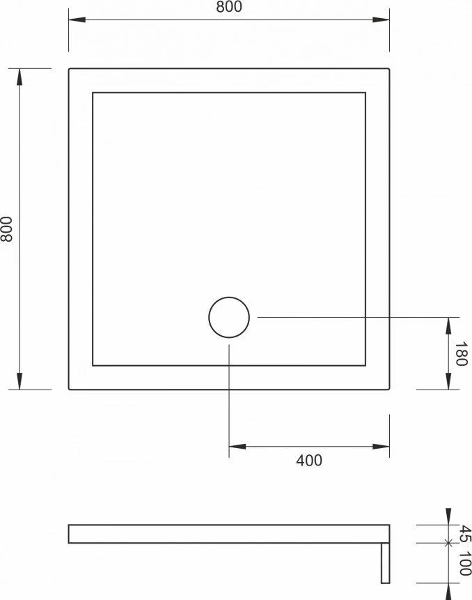 Tuš kada kvadratna 80x80 COPEN sa demontažnom maskom C-09-K8080