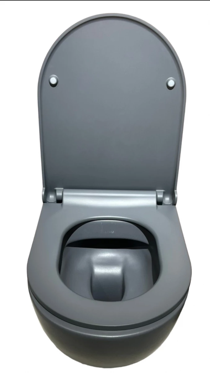 WC šolja konzolna EGE KNIDOS ANTRACIT RIMLESS + WC DASKA SOFTCLOSE