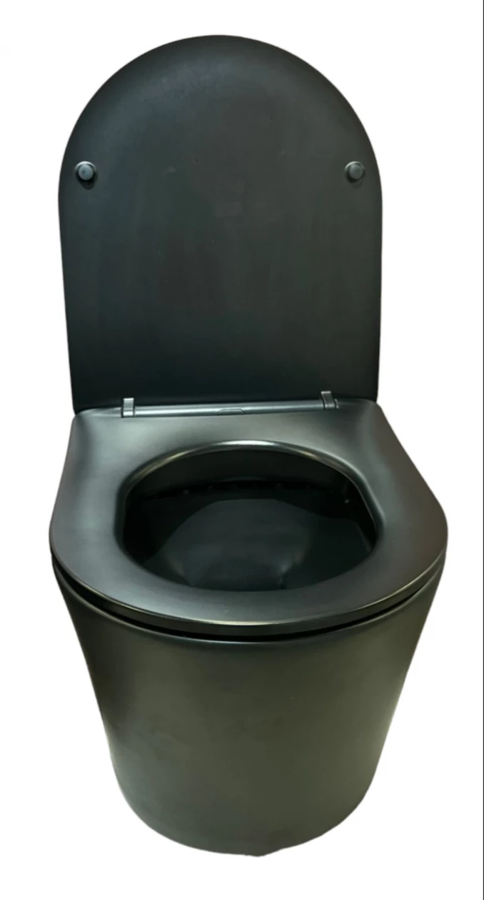 WC šolja konzolna EGE KNIDOS BLACK RIMLESS + WC DASKA SOFTCLOSE