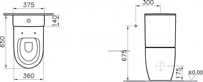 Monoblok VITRA SENTO - keramika VMS20