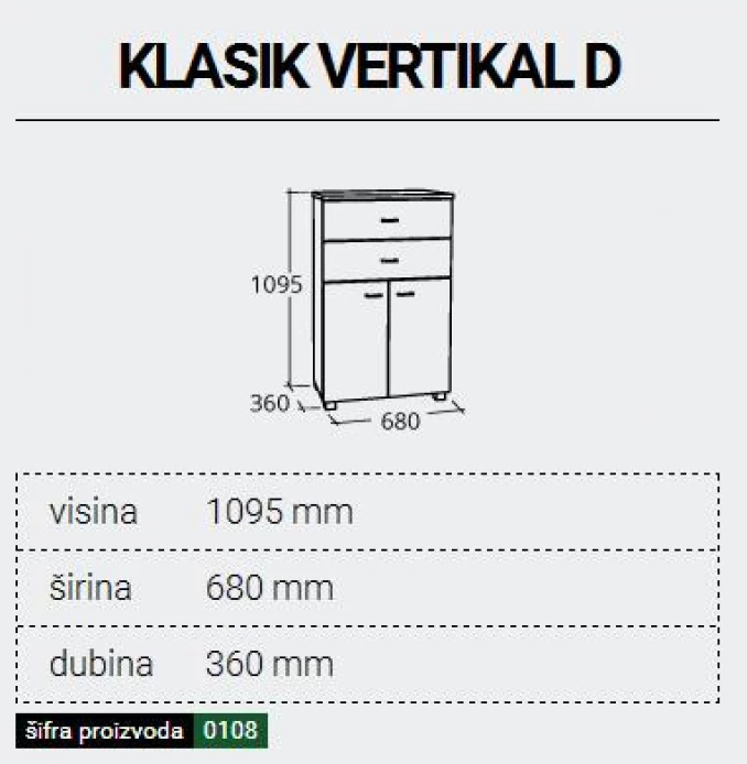 Ormaric DS KLASIK VERTIKAL D 0108