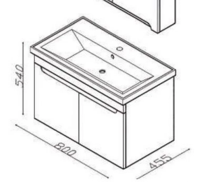 Ormaric ENJOY 800 sa lavaboom atlantis ENJ0810A.BS