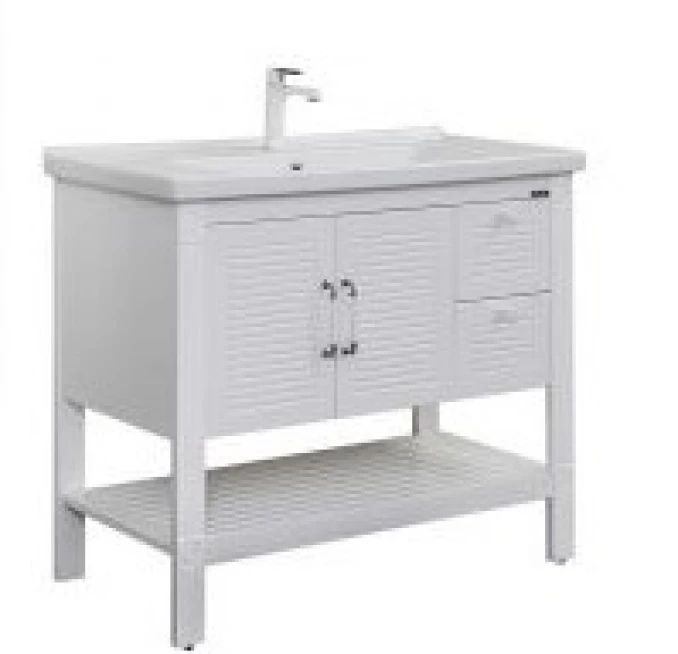 Toaletni ormaric LineArt OREO 100cm matt white sa lavaboom ORE1000.BS