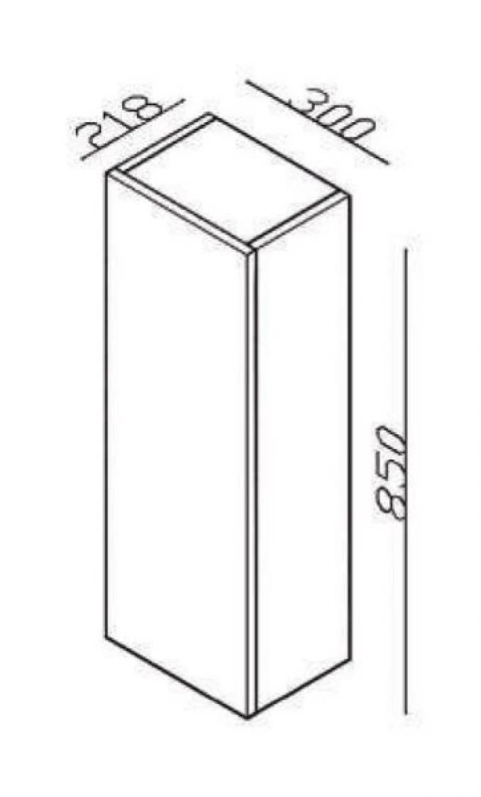 Toaletni ormaric LineArt PLAZA gornja vertikala 30cm LEGNANO PLA0000.TS