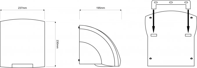 Susac za ruke 904 PVC bijeli