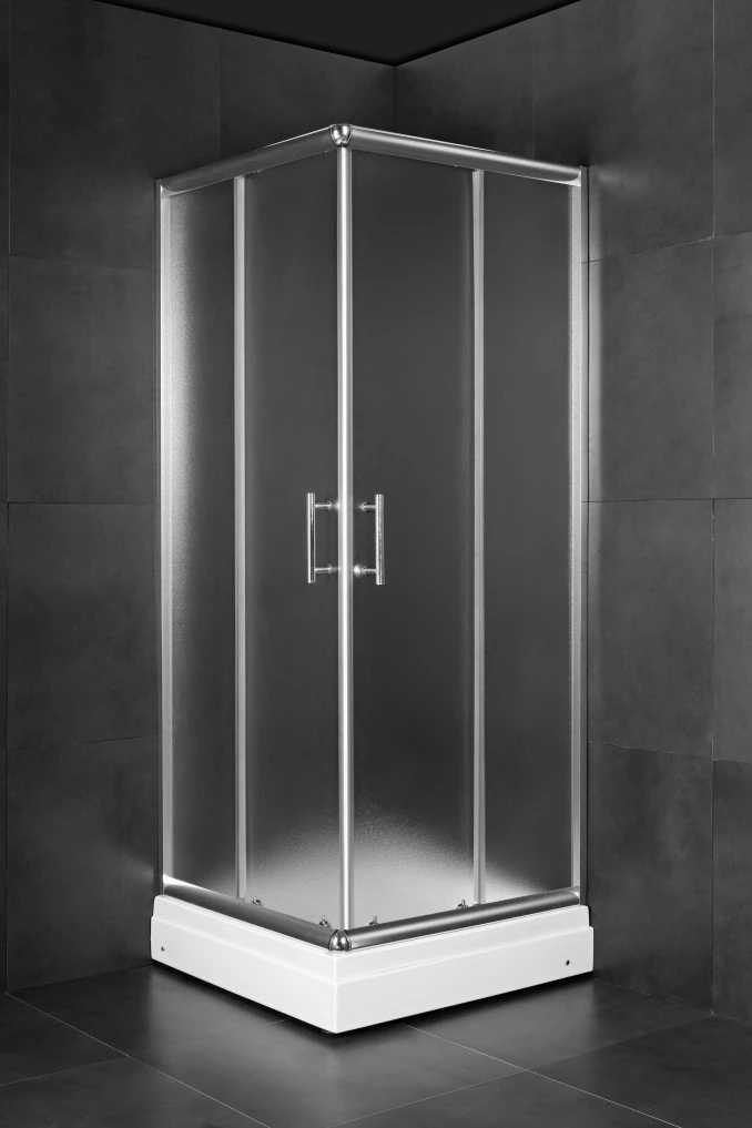 Tuš kabina kvadratna 80x80x185 5mm mat staklo JA-5180