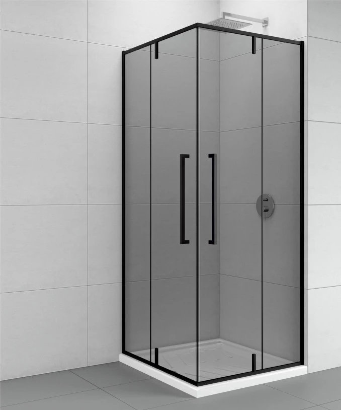 Tuš kabina CONCEPT ABSOLUT BLACK 80x80x200 dark staklo 6mm sa pivot vratima C-02-B6180