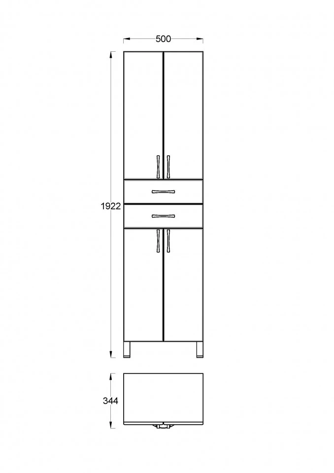 Toaletni ormaric UNI Vertikala 500 0531
