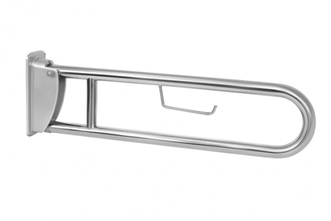 Rukohvat MINOTTI 80cm inox sklopivi sa držacem toalet papira za invalide HD-04