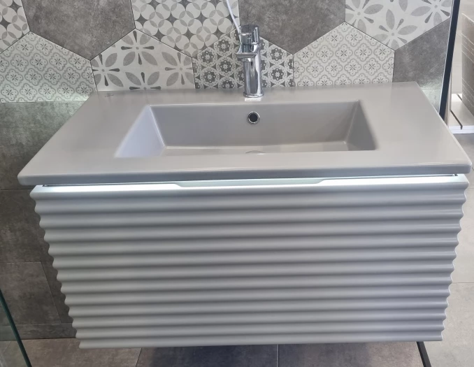 Toaletni ormaric LineArt FUGA 80cm MATT GRAY sa lavaboom FGA0800.BS