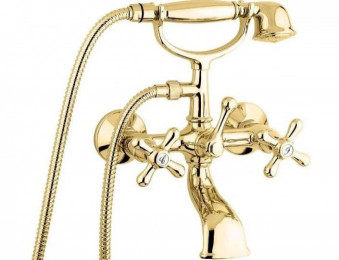 Baterija dvoručna za kadu EMMEVI DECO zlato sa tuš setom OR12011