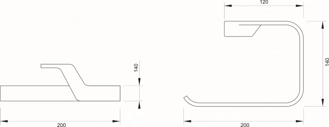 Držac malog peškira COPEN LINEA DARK C-03-102B