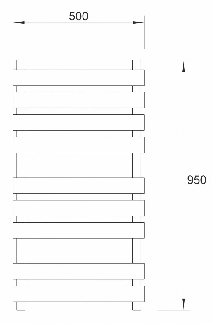 Sušac WARME ODER 500x950 hrom WA-O-5095CR