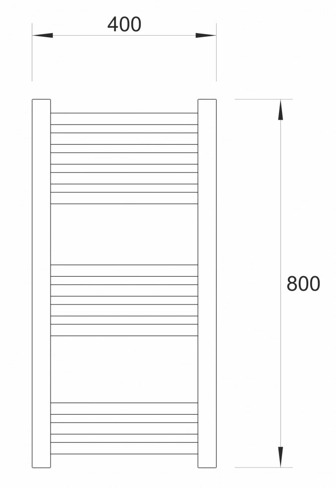 Sušac WARME WERRA 400x800 mat crni WA-W-4080MB