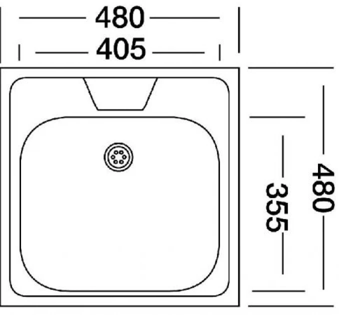 STANDARD ugradni sudoper inox 48x48cm sa posudom i sifonom SKS-310T
