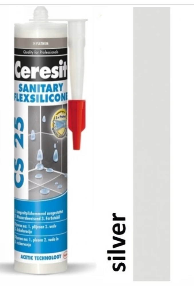 Silikon S silver 04 Ceresit CS25 280ml