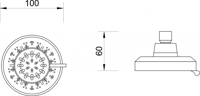Ruža tusa MRT-111 fi 100 5 funkcija okrugla