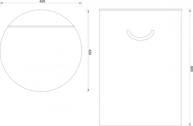 Bambus korpa za veš fi40cm x 60cm C-07-530N