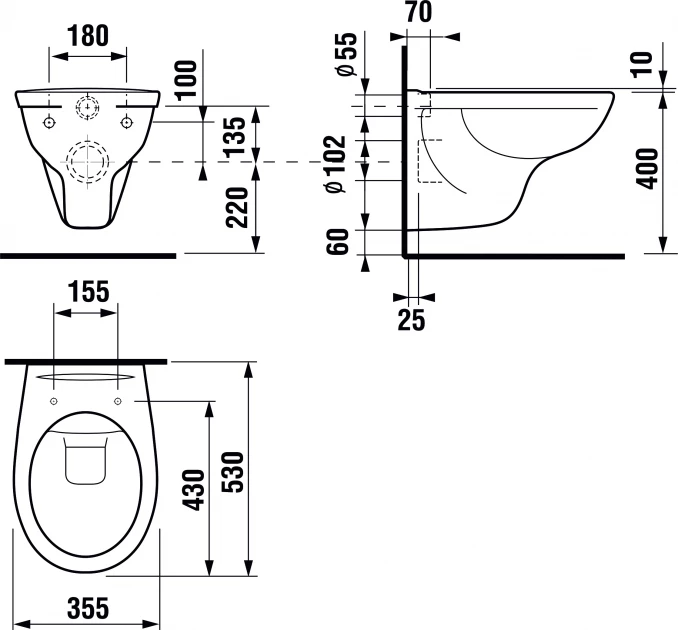 WC šolja konzolna JIKA PRO 07763