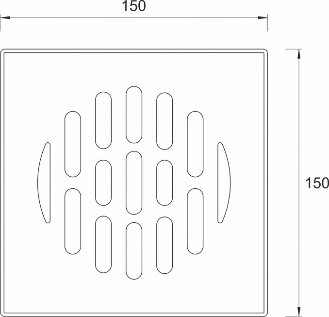 Podna rešetka 15x15 LUX S/S 1mm klik-klak CF-7070