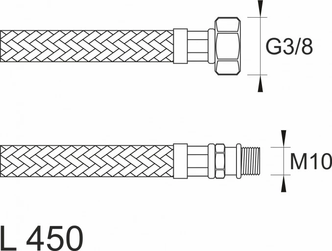 Brinoks crijevo F3/8xM10 x 45cm 01-818
