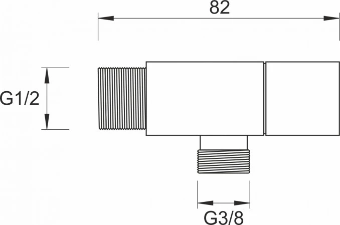 Ek ventil MINOTTI 1/2x3/8 MINI LUX cetvrtasti F05