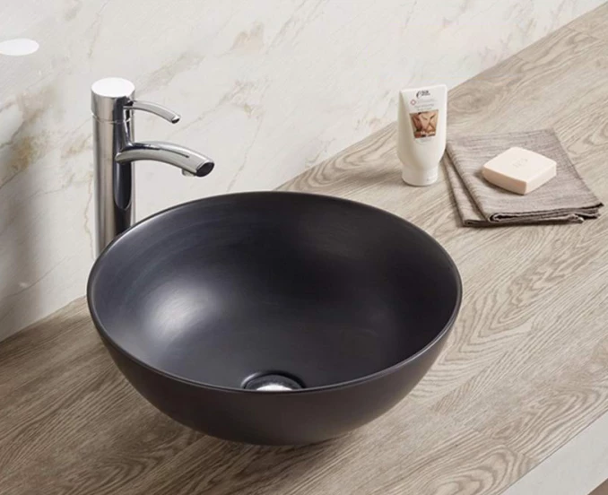 Lavabo nadgradni Minotti 7008CM fi 415x155 mat crna
