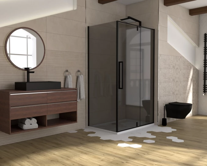 Bocno staklo 80x200 6mm COPEN ABSOLUT BLACK C-02-B6080