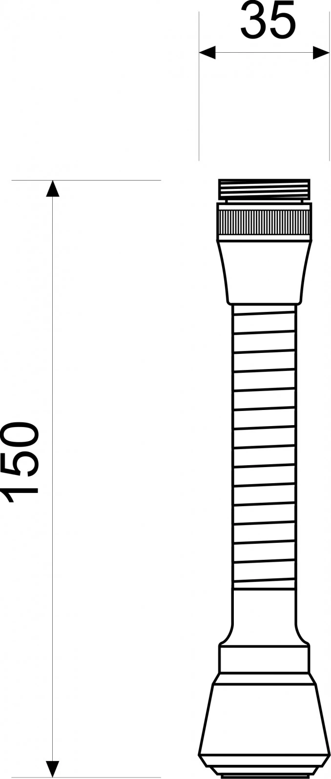 Aerator metalni duzi AR030