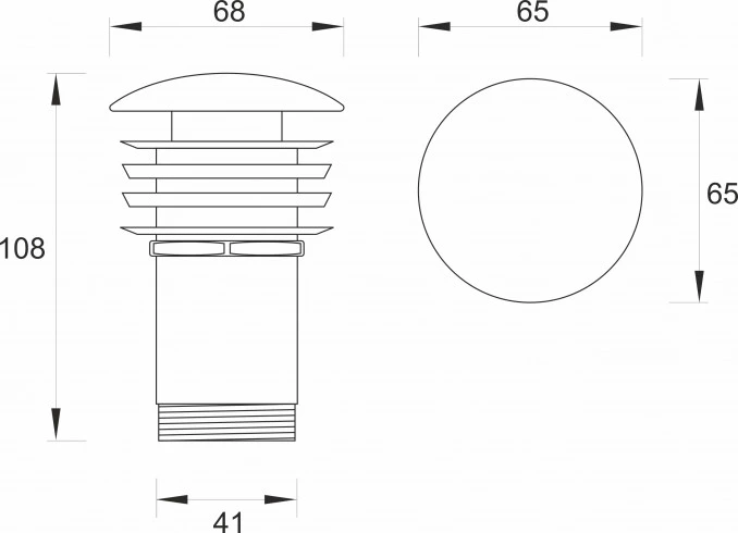 Podsklop Minotti hrom 5/4 sa prelivom okrugli F47