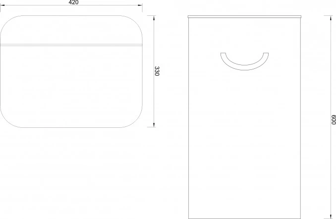 Bambus korpa za veš 40x30x60cm C-07-053W
