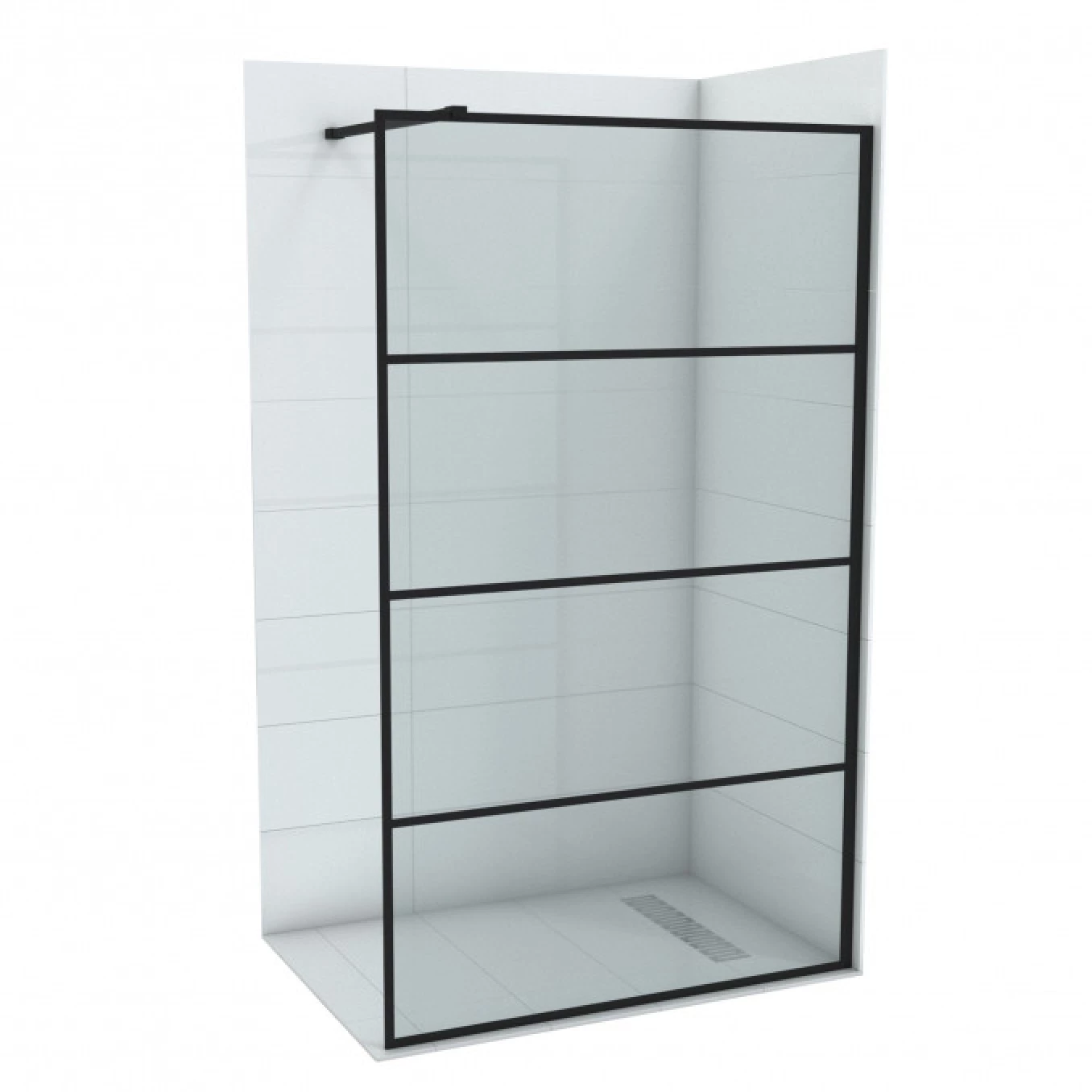 Paravan Walk-in 90x200 8mm COPEN MONTE BLACK C-02-SB90