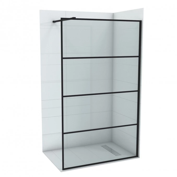 Paravan Walk-in 90x200 8mm COPEN MONTE BLACK C-02-SB90