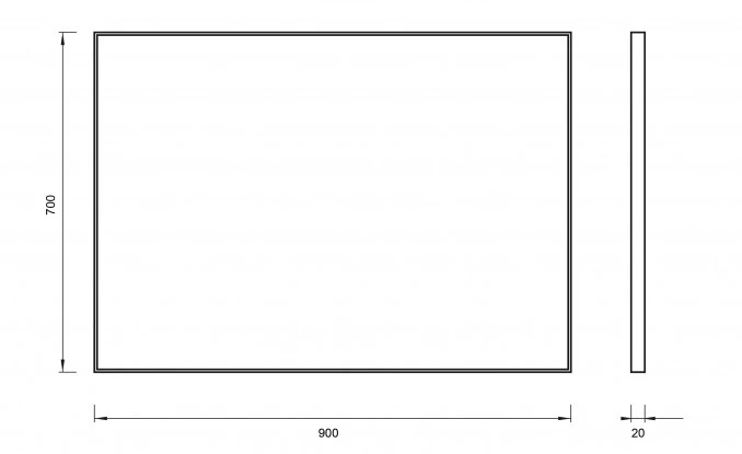 Ogledalo COPEN 90x70 silver ram C-06-05SR