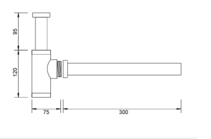 Sifon za lavabo COPEN 5/4 okrugli LUX C-S-182