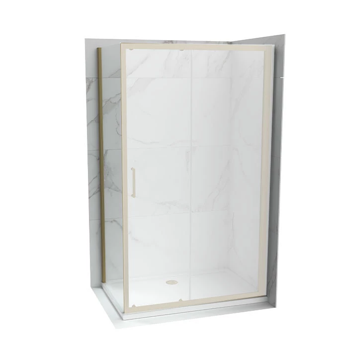 Bocno staklo 80x195 6mm ATLAS PRO brushed gold C-02-BG43080 