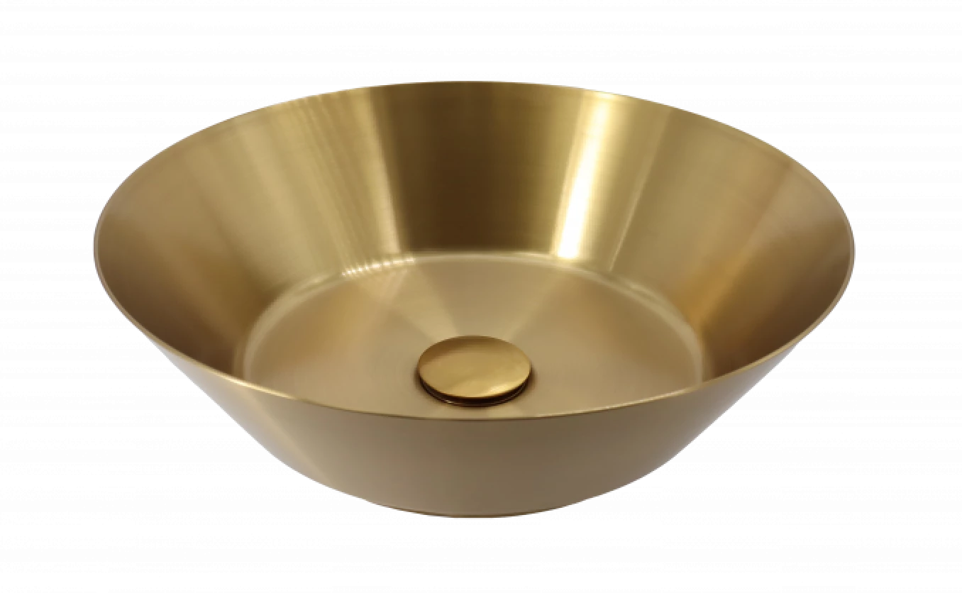 Lavabo metalni COPEN nadgradni 400x125mm brušeni mesing C-15-100BB