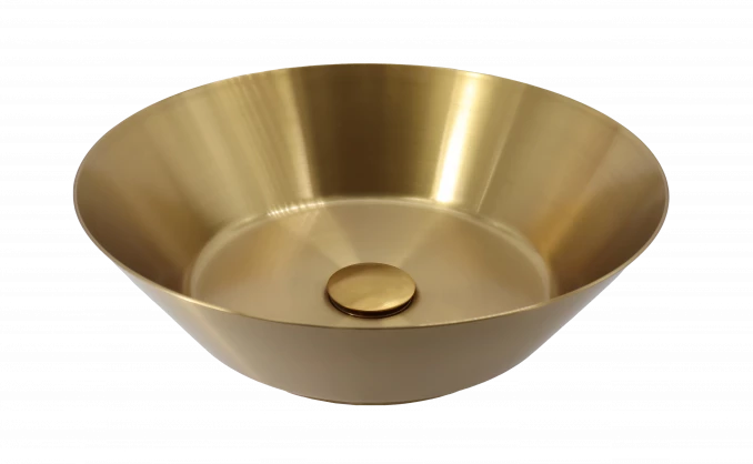 Lavabo metalni COPEN nadgradni 400x125mm brušeni mesing C-15-100BB