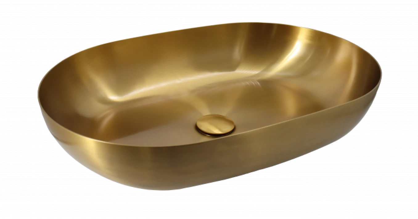 Lavabo metalni COPEN nadgradni 555x360x114mm brušeni mesing C-15-101BB