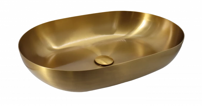 Lavabo metalni COPEN nadgradni 555x360x114mm brušeni mesing C-15-101BB
