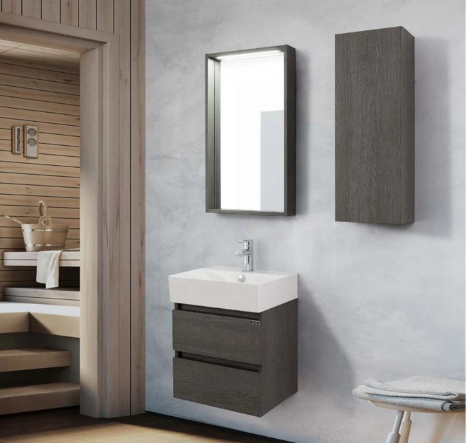 Toaletno ogledalo LineArt PLAZA 50cm ANTHRACITE OAK PLA0500.LD