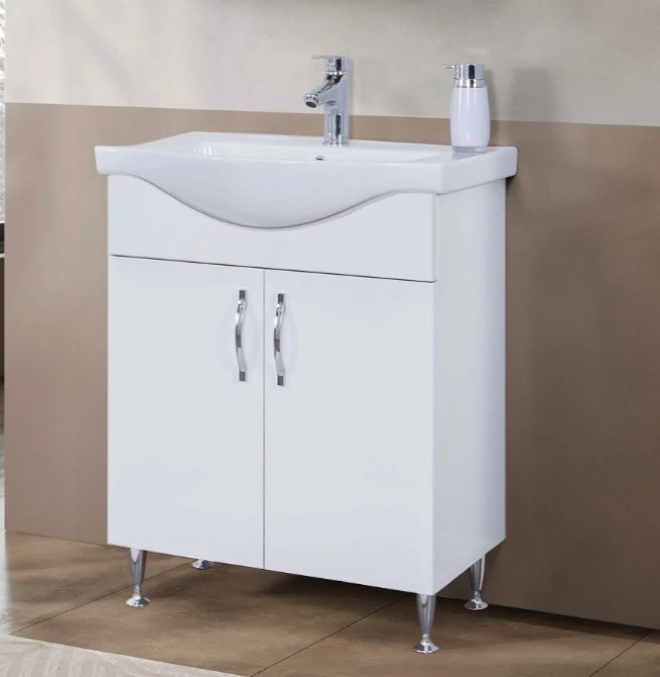 Toaletni ormaric LineArt DORA 65cm white sa lavaboom DRA0650.BS